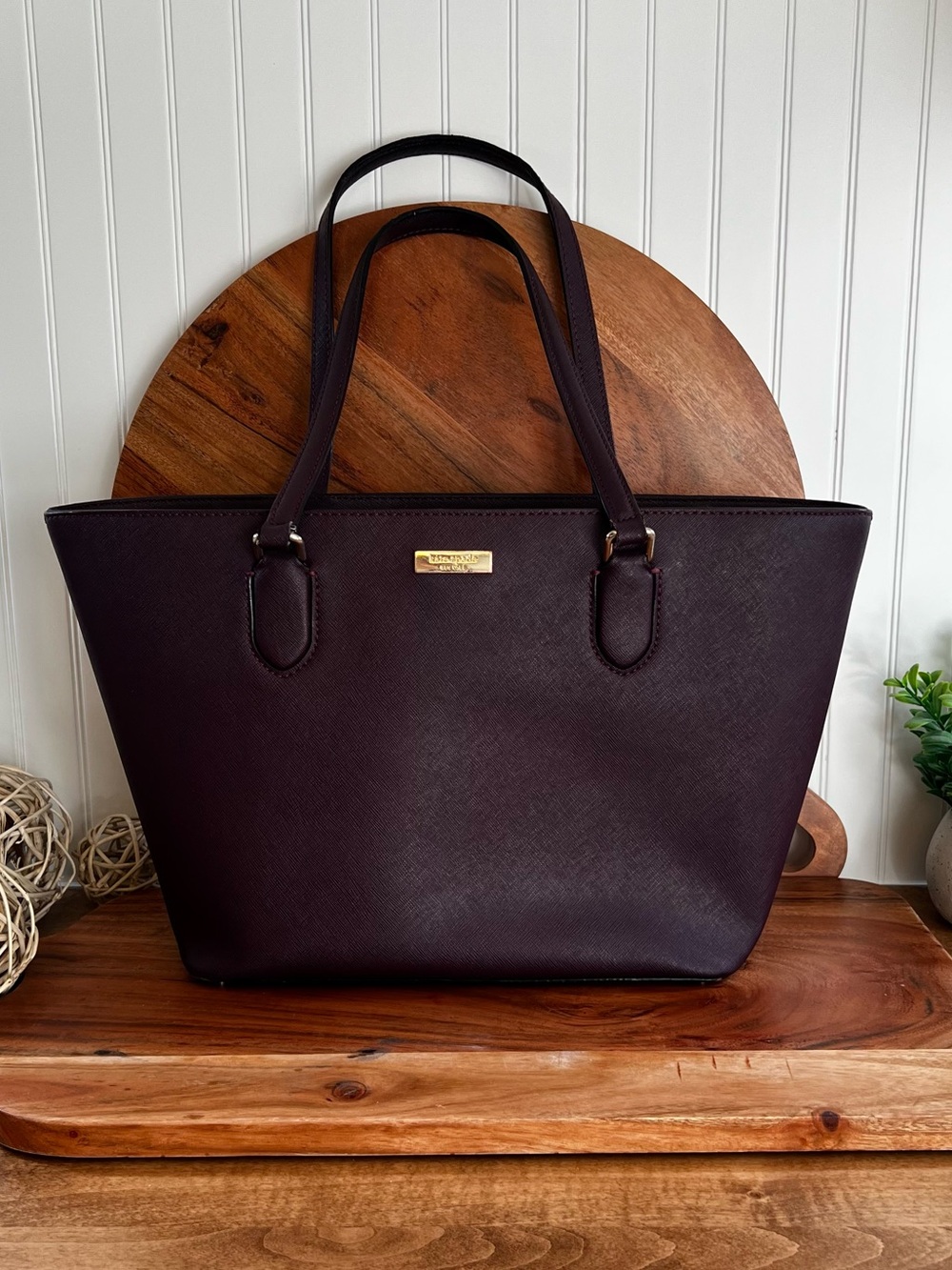 Kate Spade Laurel Way medium tote - deep plum
